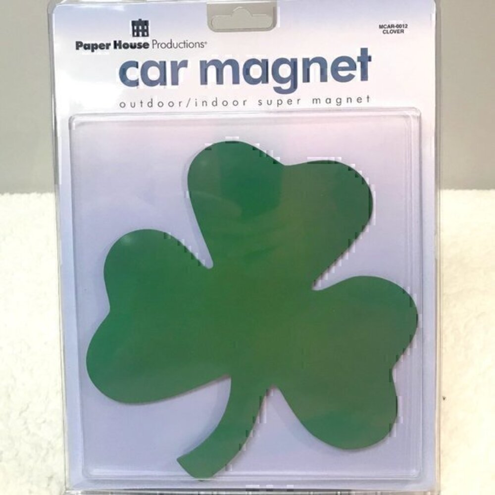 Paper House Shamrock Car Magnet